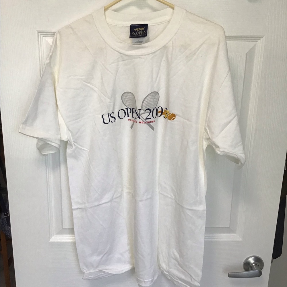 Vintage 2003 US Open Tennis Flushing Meadows Tee Shirt Sz L